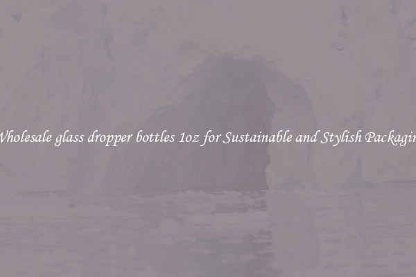 Wholesale glass dropper bottles 1oz for Sustainable and Stylish Packaging