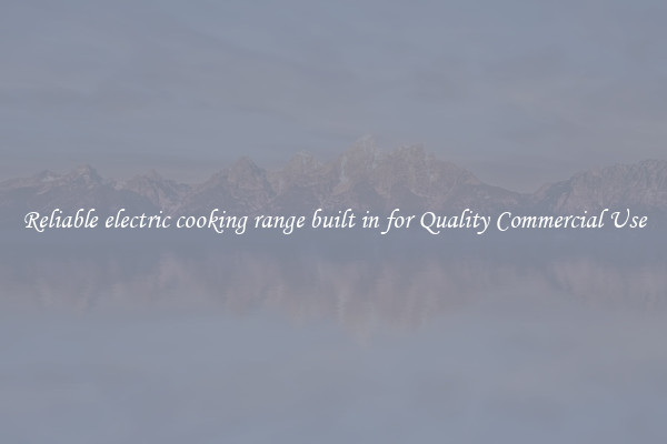 Reliable electric cooking range built in for Quality Commercial Use