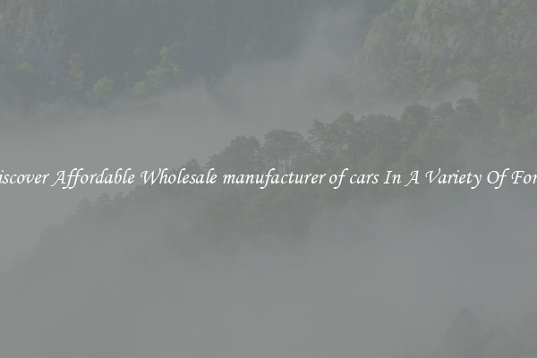 Discover Affordable Wholesale manufacturer of cars In A Variety Of Forms