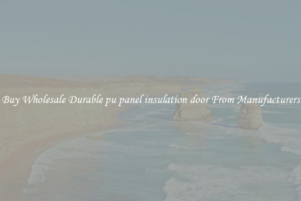 Buy Wholesale Durable pu panel insulation door From Manufacturers