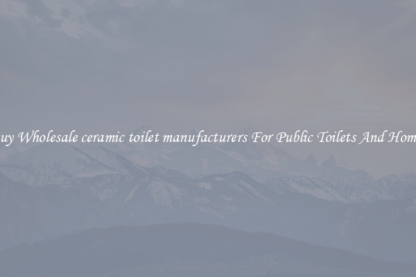 Buy Wholesale ceramic toilet manufacturers For Public Toilets And Homes