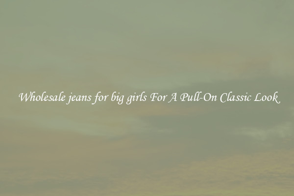 Wholesale jeans for big girls For A Pull-On Classic Look