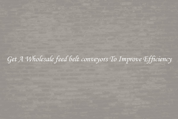 Get A Wholesale feed belt conveyors To Improve Efficiency