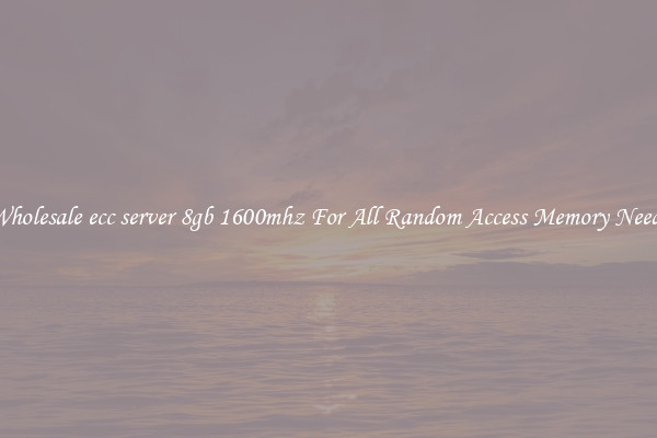 Wholesale ecc server 8gb 1600mhz For All Random Access Memory Needs