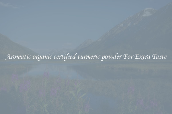 Aromatic organic certified turmeric powder For Extra Taste
