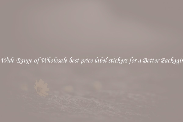 A Wide Range of Wholesale best price label stickers for a Better Packaging 