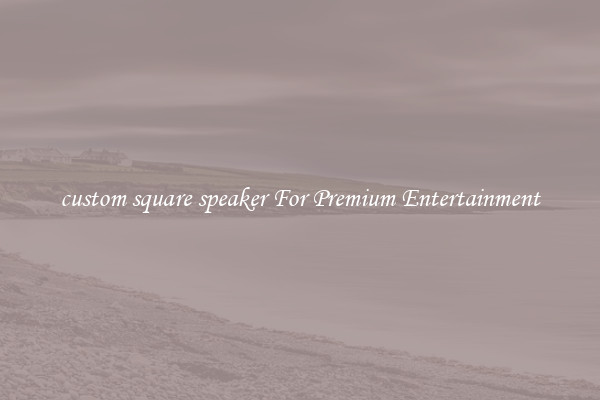 custom square speaker For Premium Entertainment