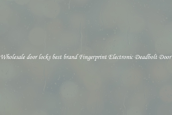 Wholesale door locks best brand Fingerprint Electronic Deadbolt Door 