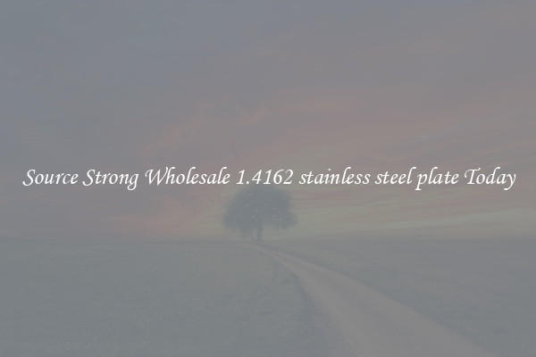 Source Strong Wholesale 1.4162 stainless steel plate Today